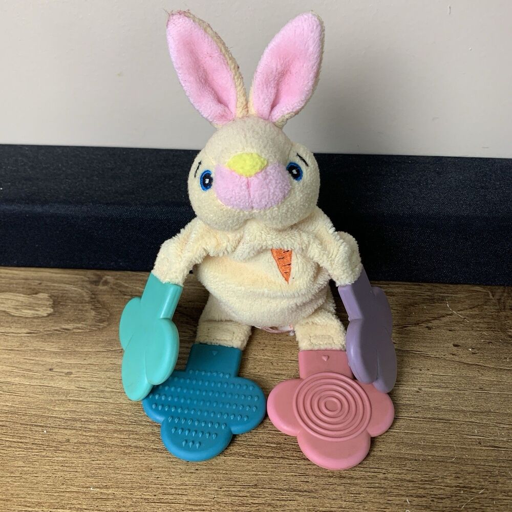 Munchkin Infant Baby Plush Rabbit Vintage Toy Beanbag Rattle  2000